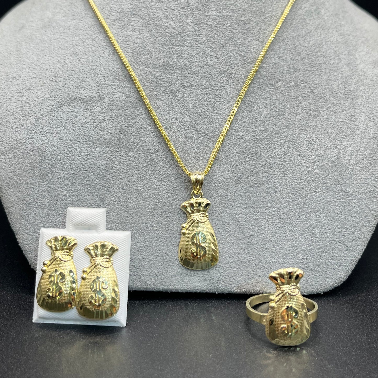 10K Gold Moneybag Set