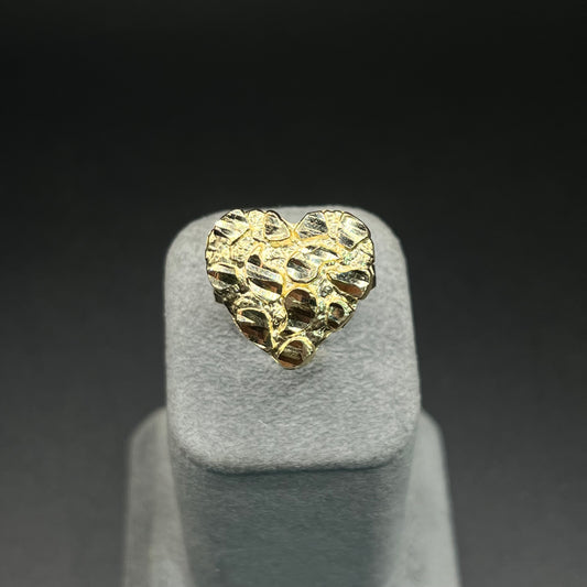 14K Gold Heart Nugget Ring (xL)