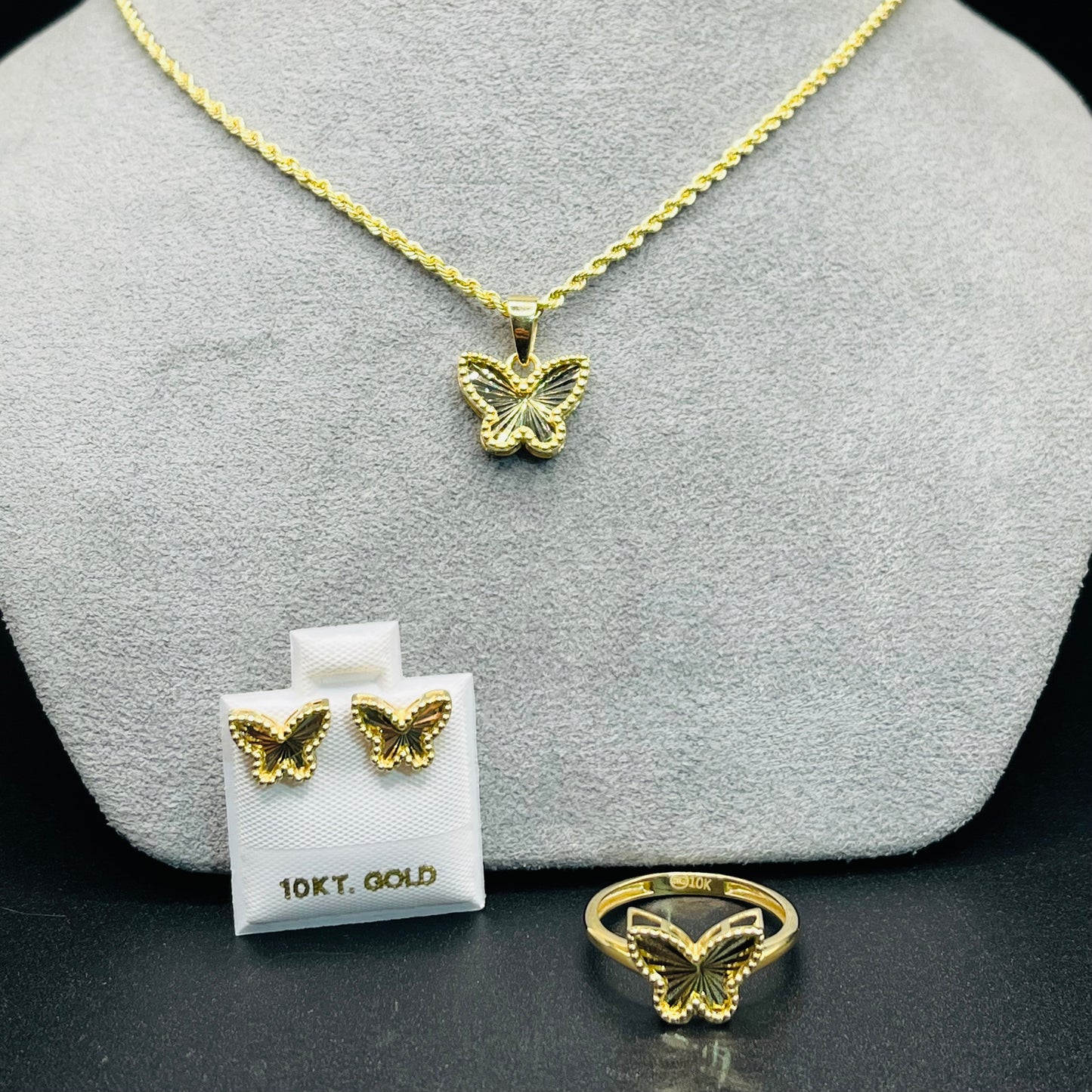 10K Gold Fancy Butterfly  Set