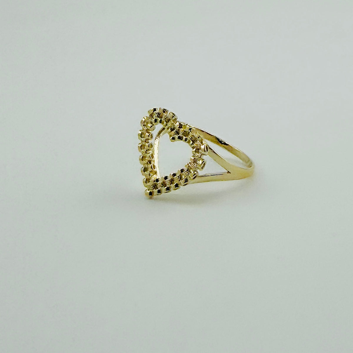 10k Gold Rx Open Heart Ring