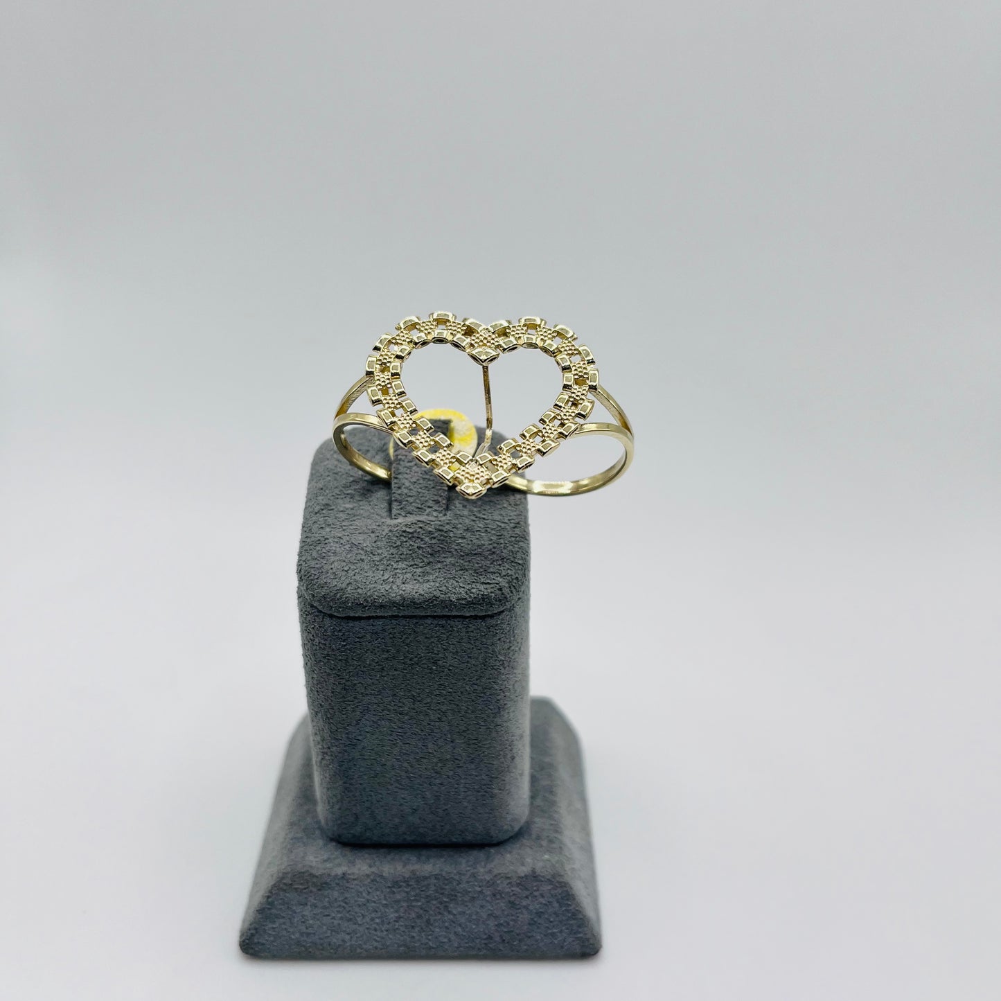 10K Gold 2-Finger RX Heart Ring