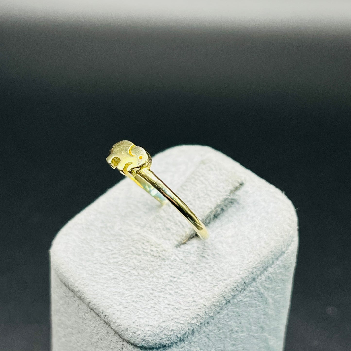 10K Gold Dainty Elephant Ring