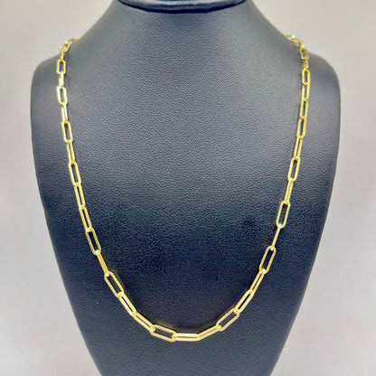 14K Gold Paperclip Chain | Width: 3mm