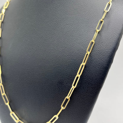 14K Gold Paperclip Chain | Width: 3mm