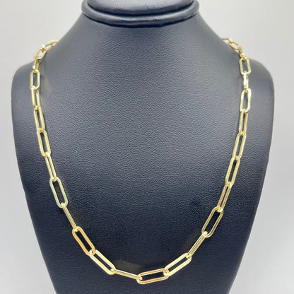 14K Gold Paperclip Chain | Width: 4.5mm