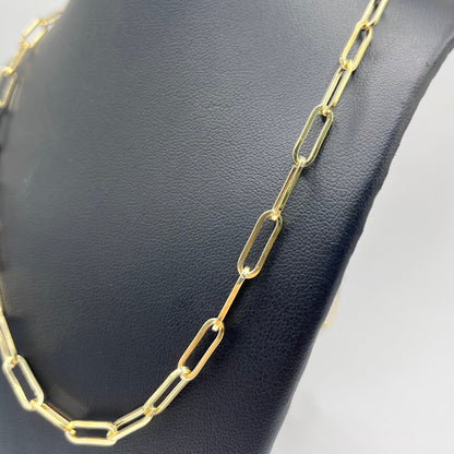 14K Gold Paperclip Chain | Width: 4.5mm