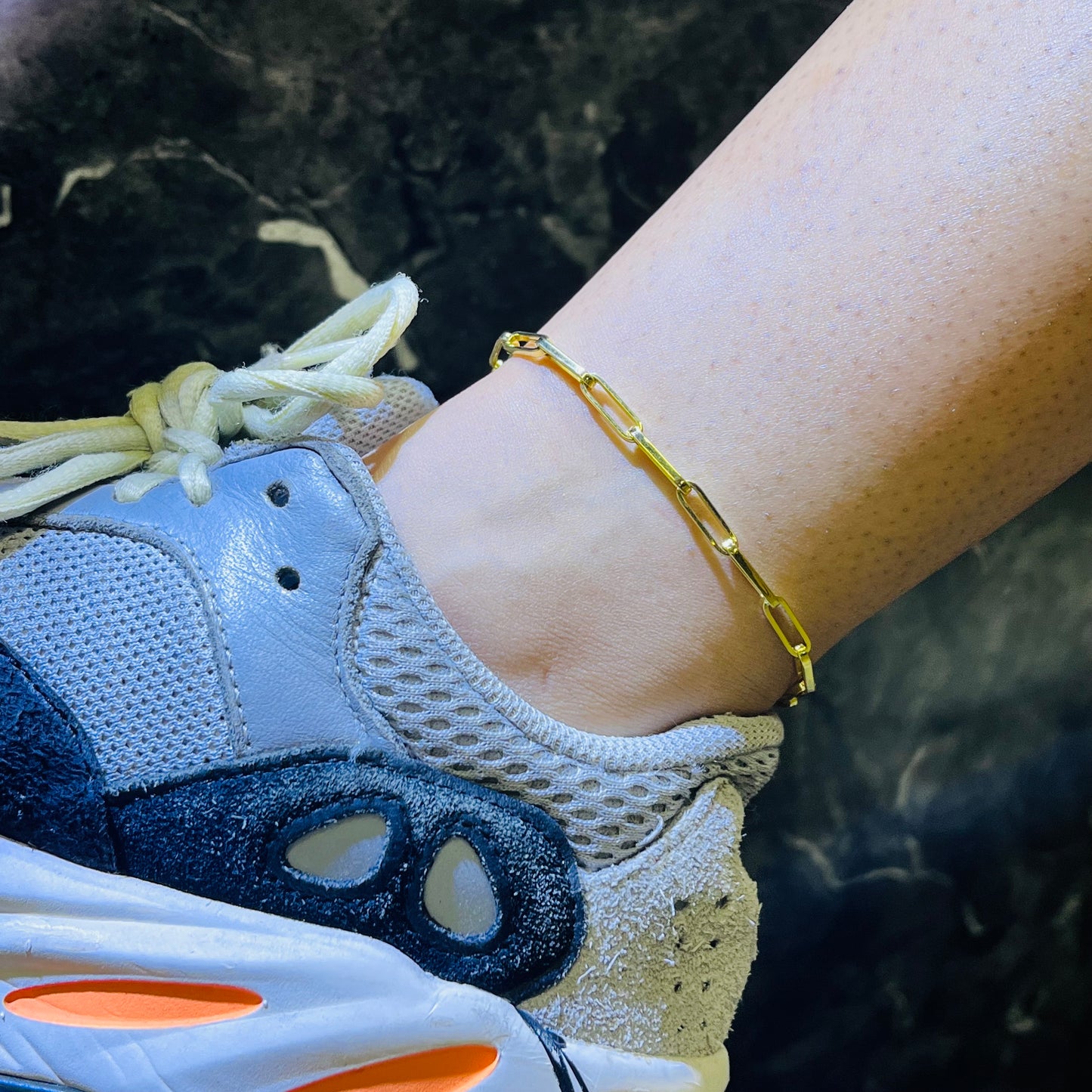 10K Gold 4mm Paperclip Anklet