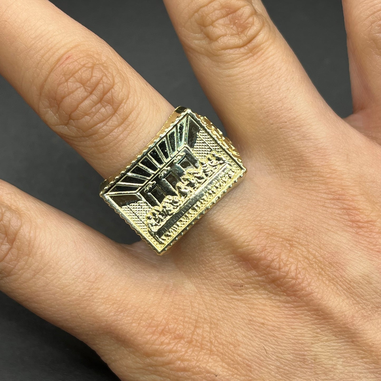 10K Gold Last Supper Nugget Ring (Large)