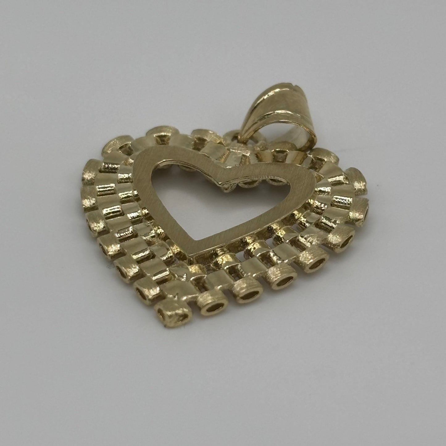 10K Gold Double Open Heart RX Pendant | Face Size: 26mm
