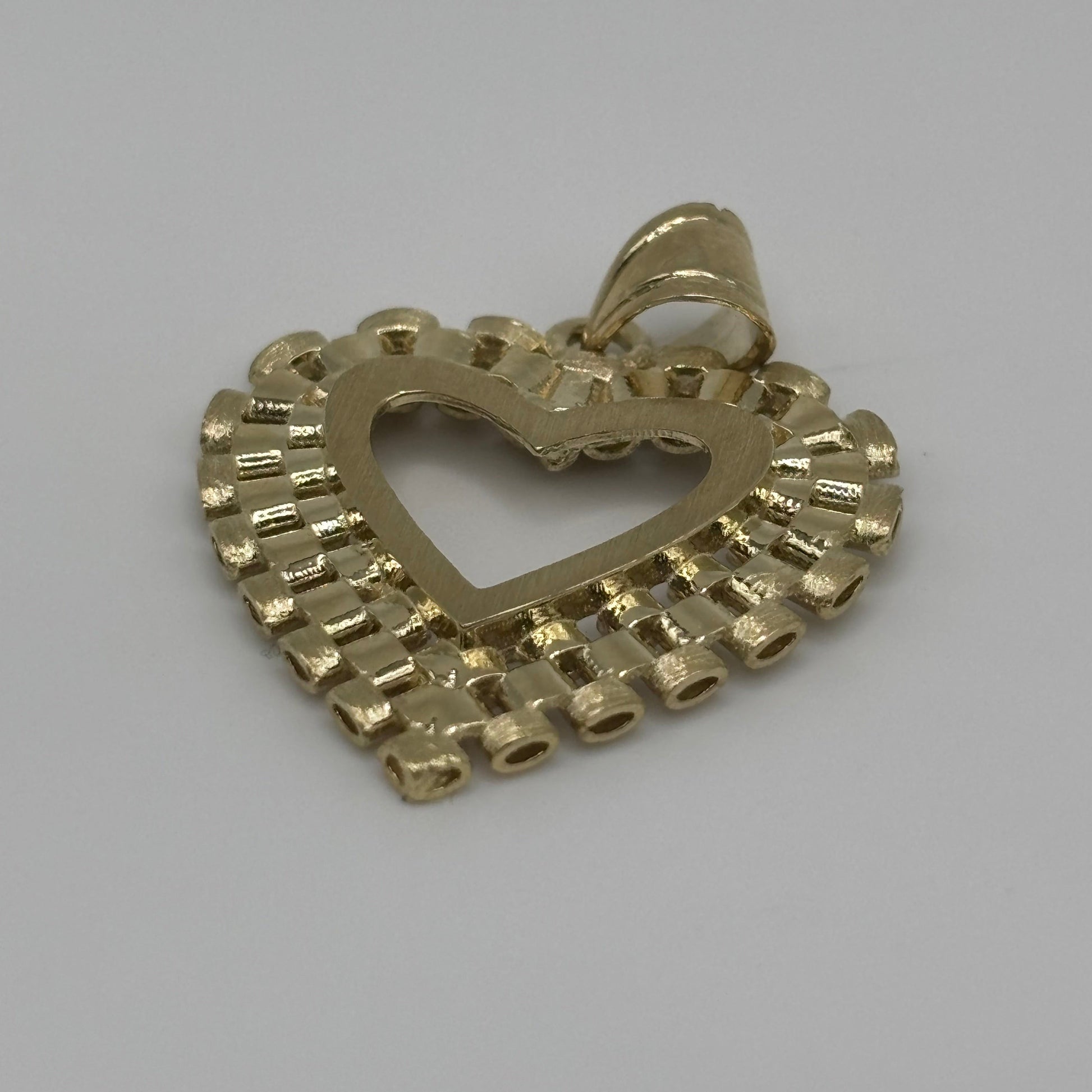 10K Gold Double Open Heart RX Pendant | Face Size: 26mm