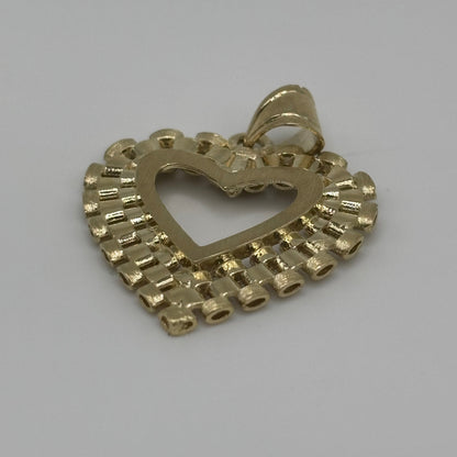 10K Gold Double Open Heart RX Pendant | Face Size: 26mm