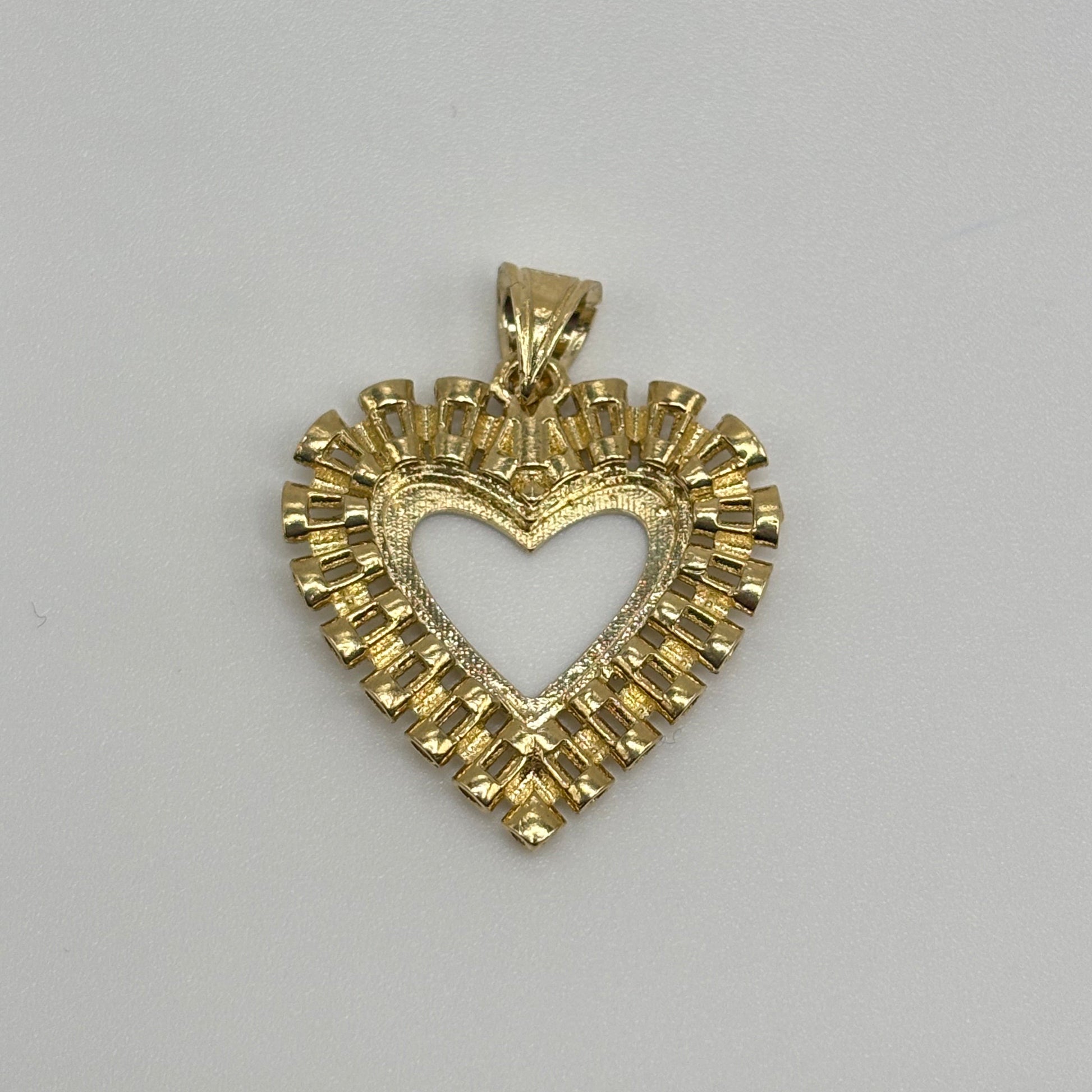 10K Gold Double Open Heart RX Pendant | Face Size: 26mm