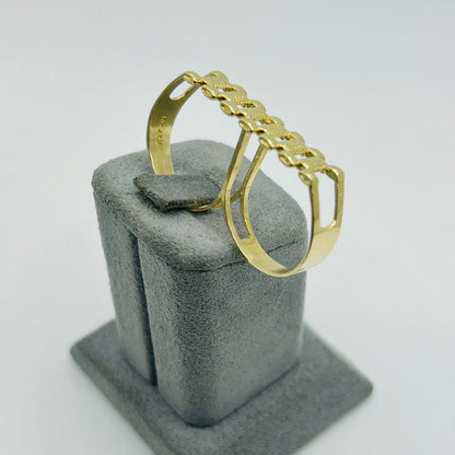 10K Gold Two Finger RX Ring | Width: 7.5mm