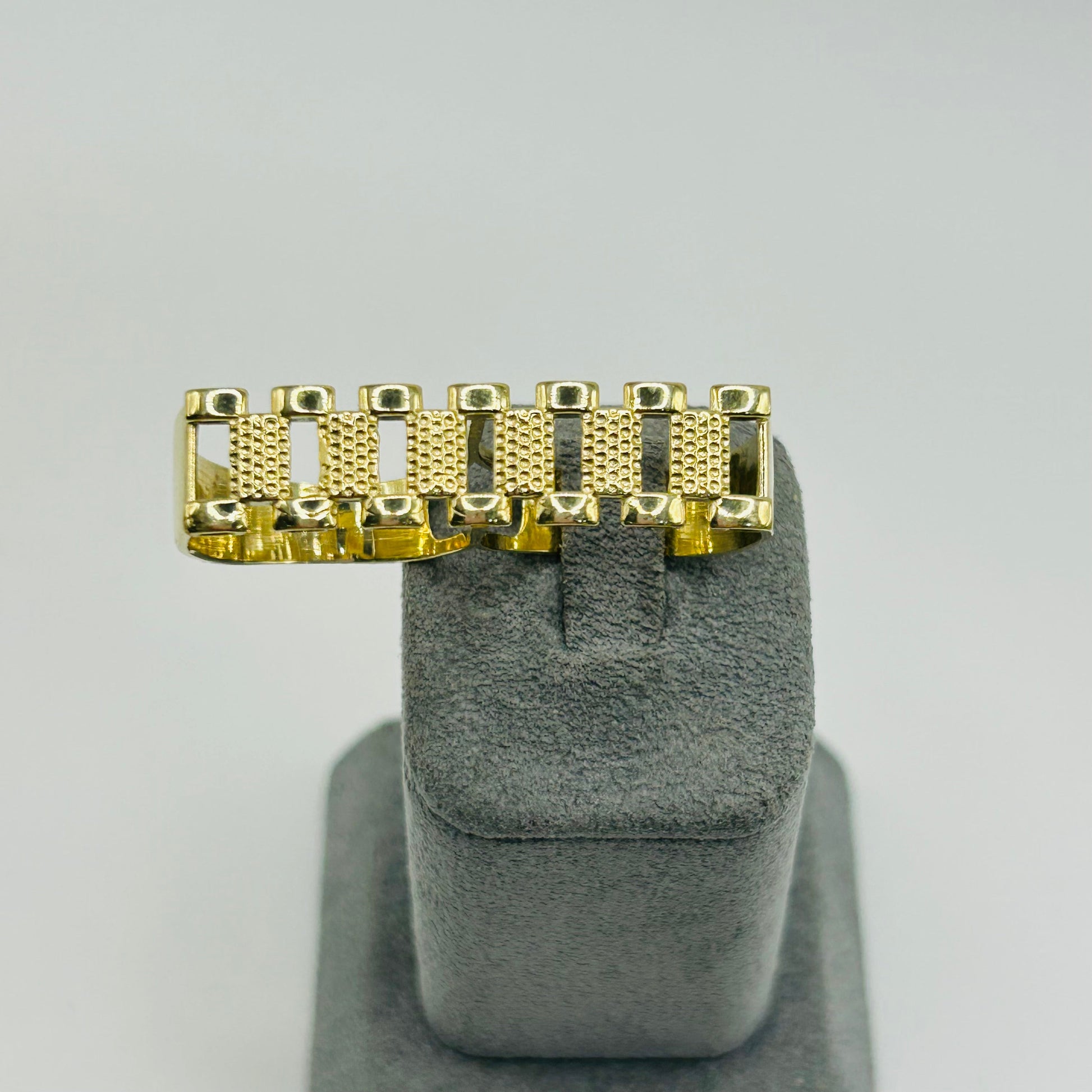 10K Gold Two Finger RX Ring | Width: 9.5mm