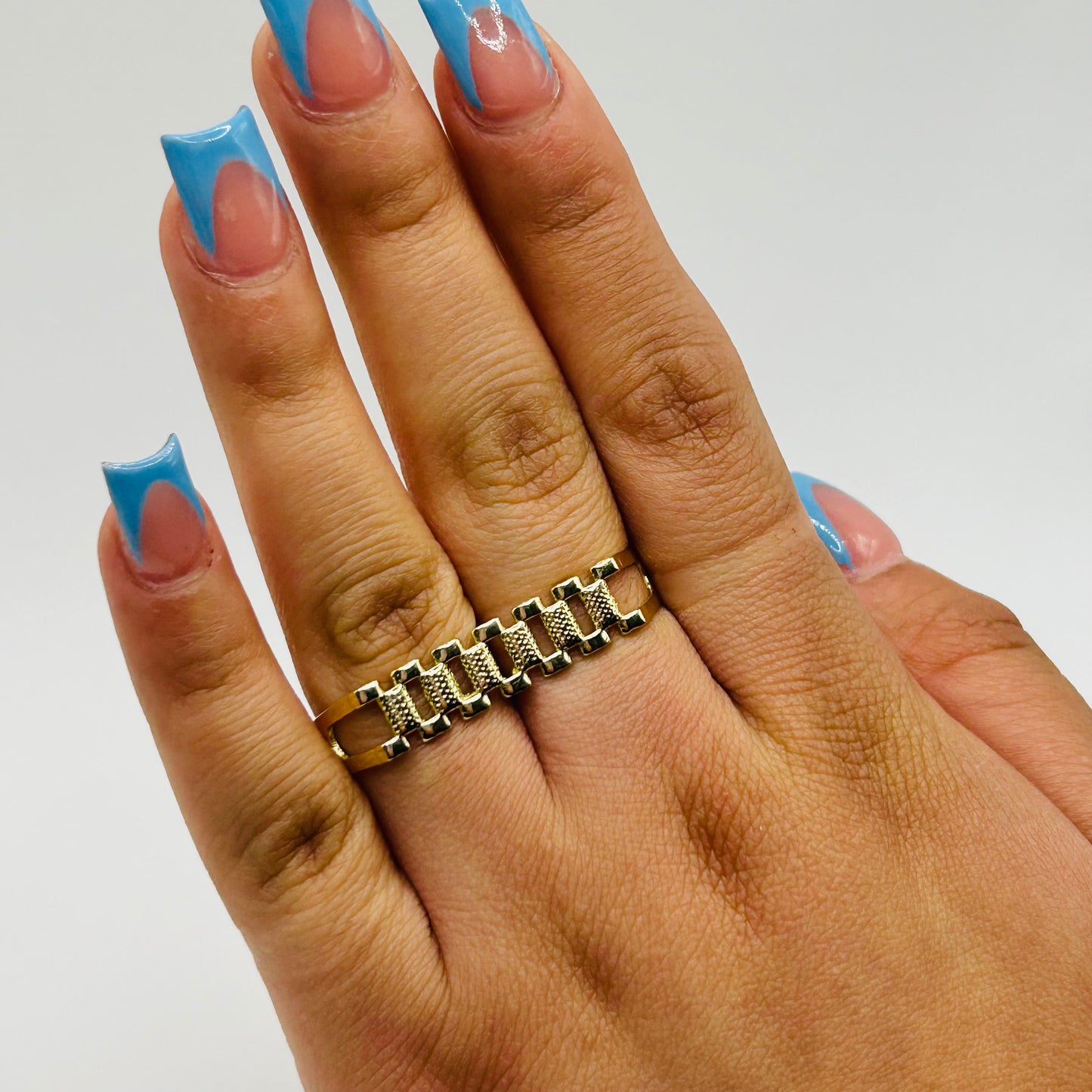 10K Gold Two Finger 7.5mm RX Ring