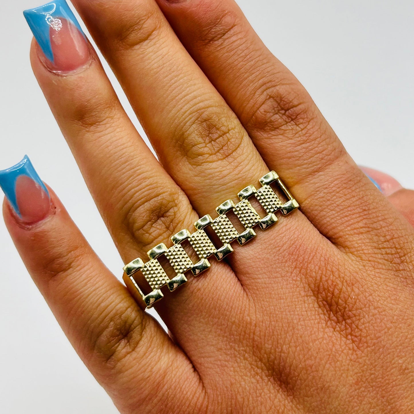 10K Gold Two Finger RX Ring | Width: 9.5mm