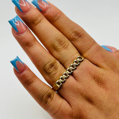 10K Gold Two Finger RX Ring | Width: 5mm