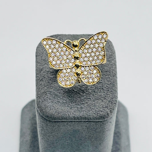 10K Gold White Butterfly Ring (L)