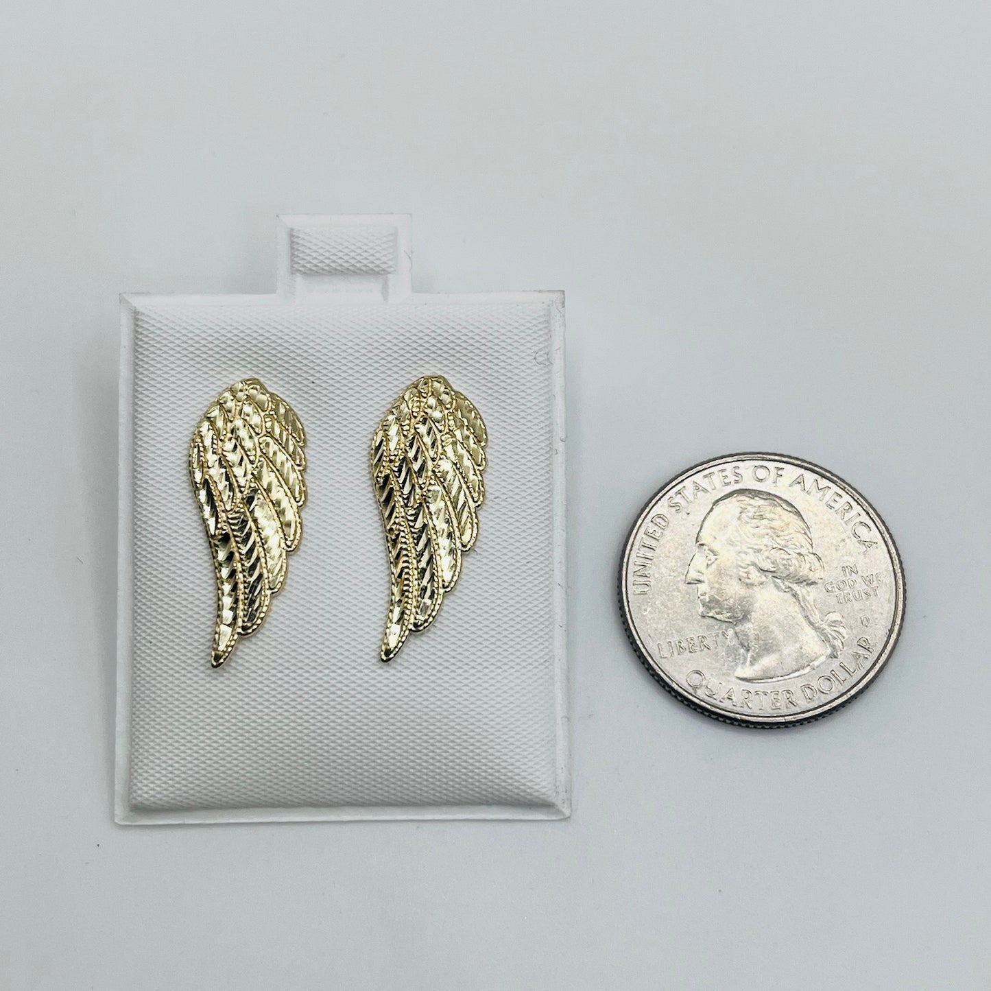 10K Gold Angel Wing Earrings