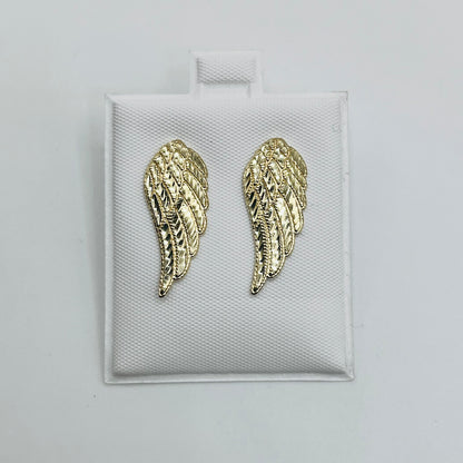 10K Gold Angel Wing Earrings