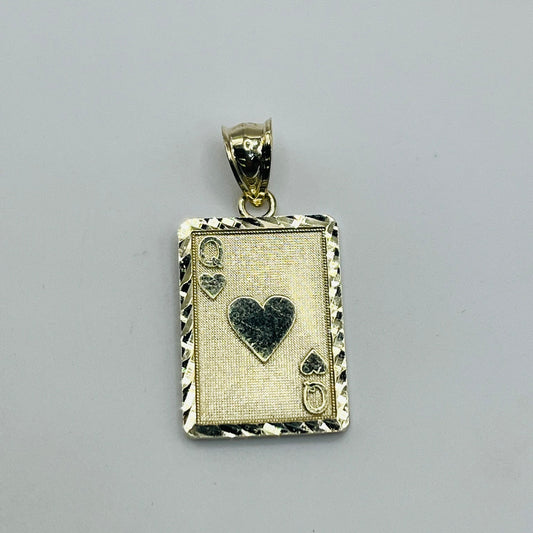 10K Gold Queen of Hearts Charm