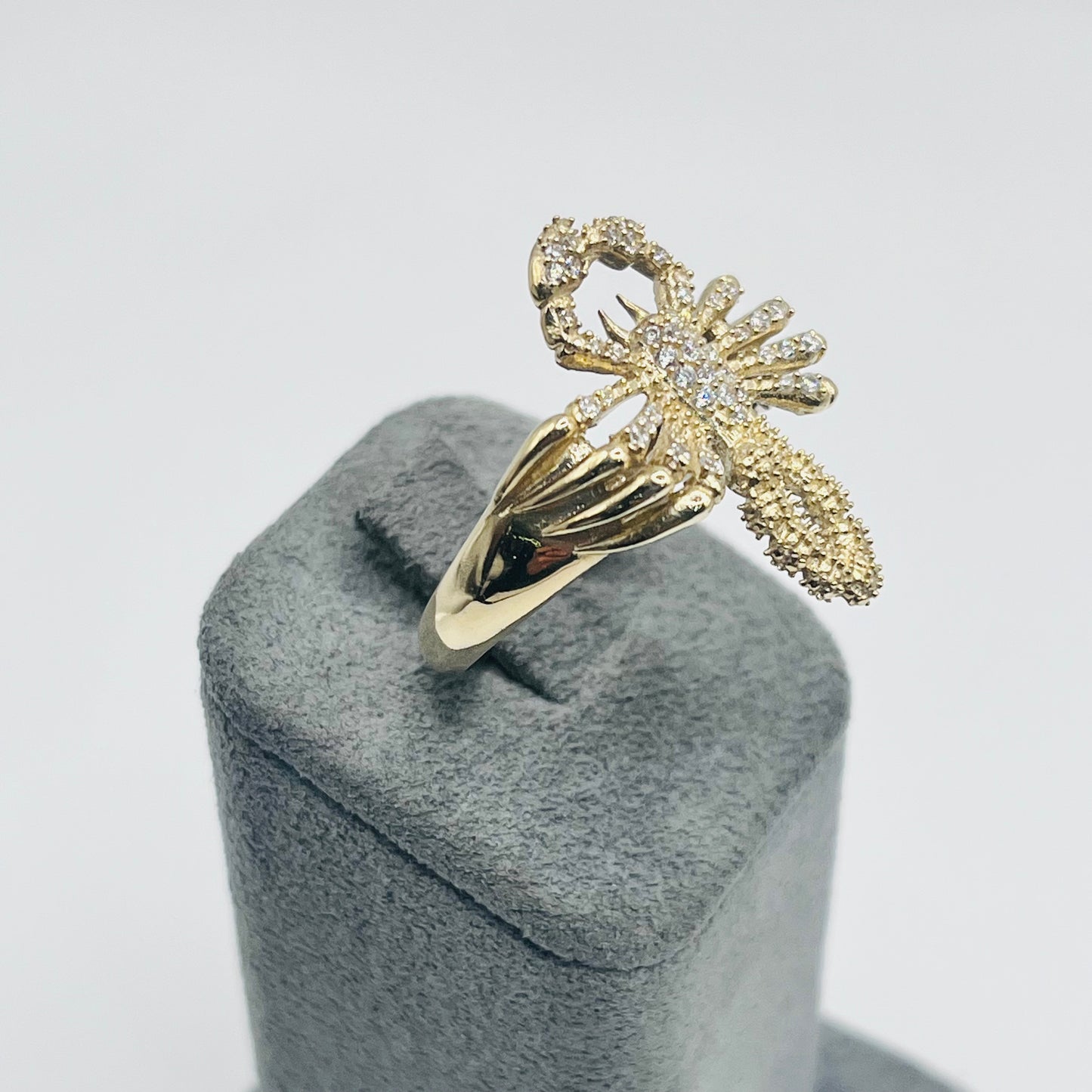 10K Gold CZ Scorpion Ring