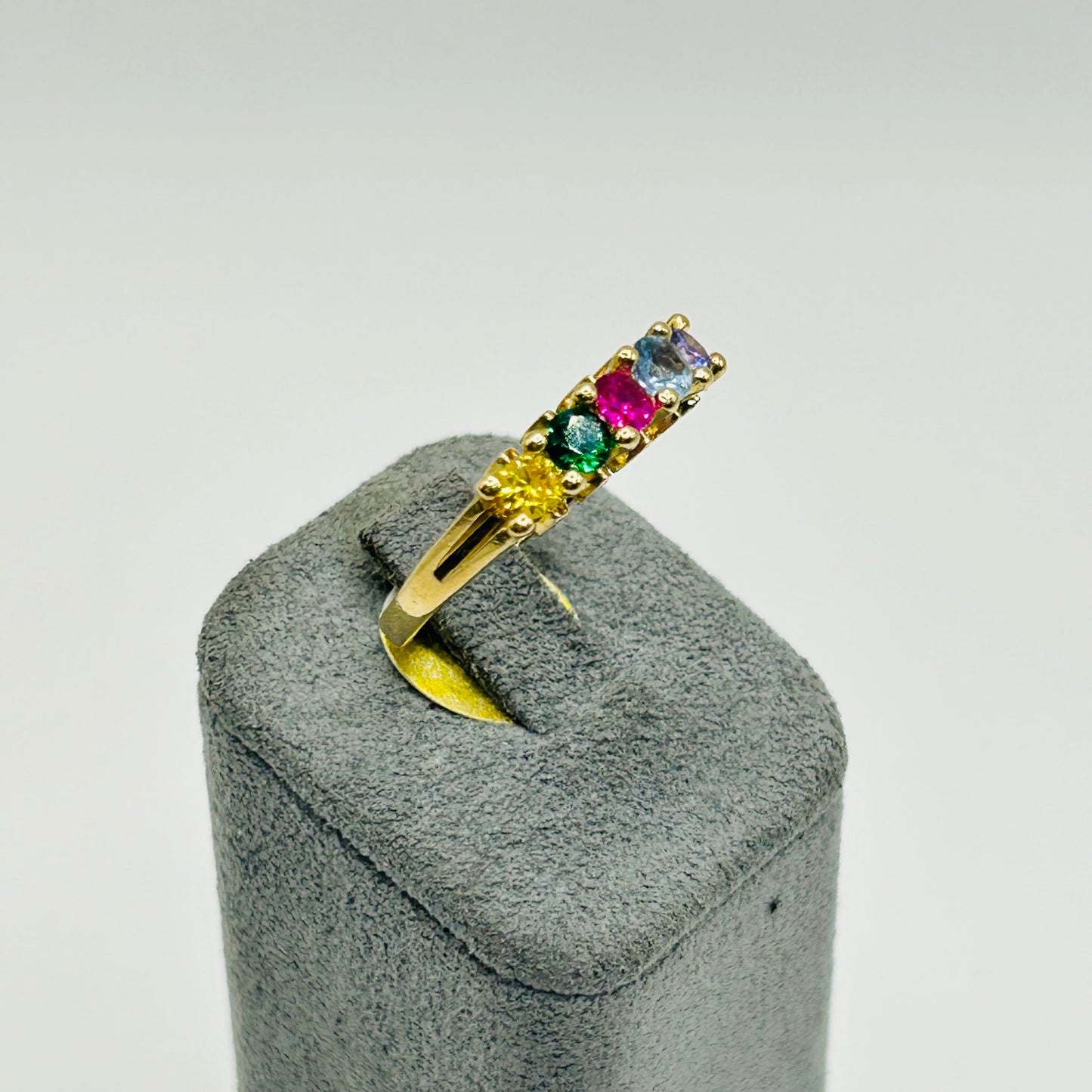 10K Gold 5-Stone Multicolor Ring