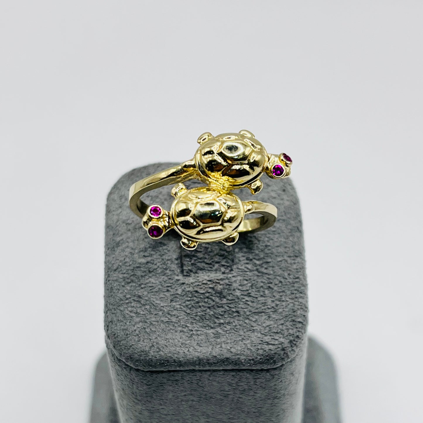 10K Gold Double Turtle Ring