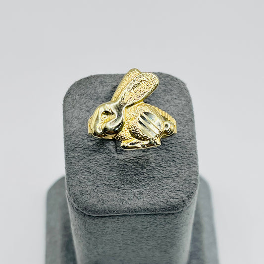 10K Gold Rabbit Ring