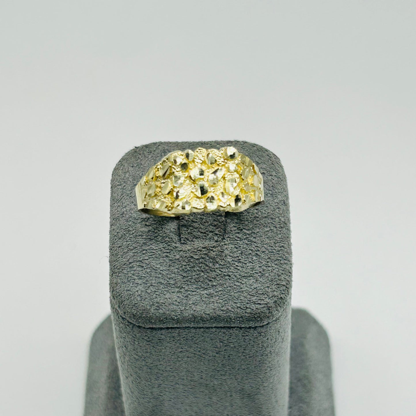 10K Gold Classic Nugget Ring | Face Size: 10mm