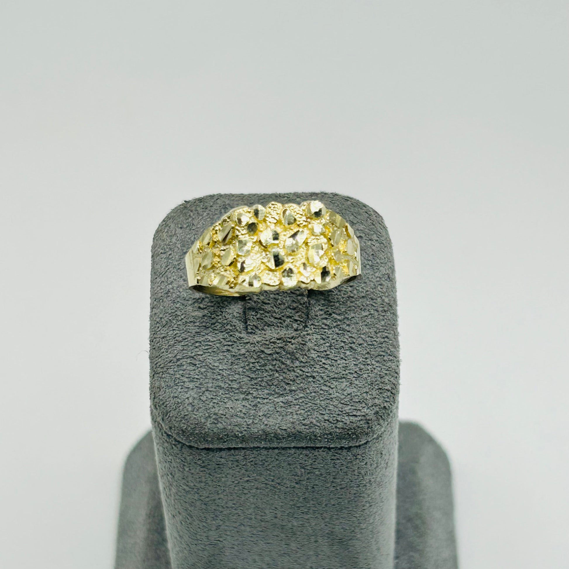 10K Gold Classic Nugget Ring | Face Size: 10mm