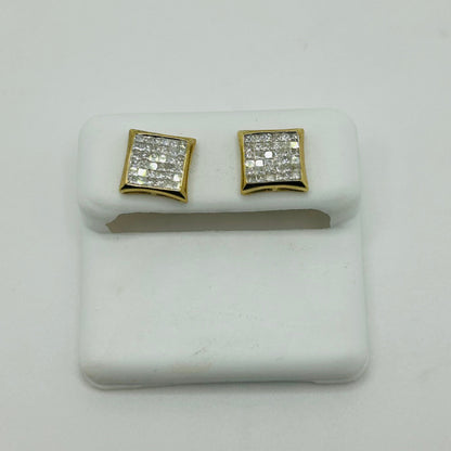 10K Gold Diamond Kite Earrings | Face Size: 9mm