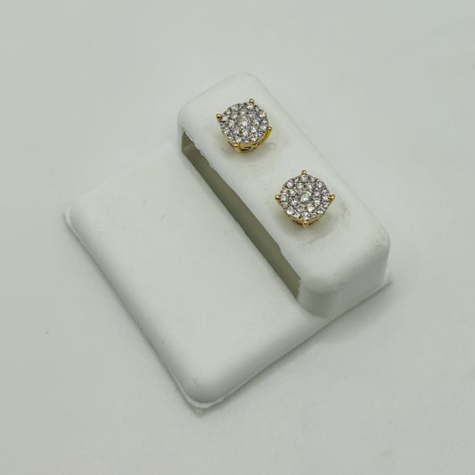 14KY 0.5ctw Diamond Luna Cluster Earrings