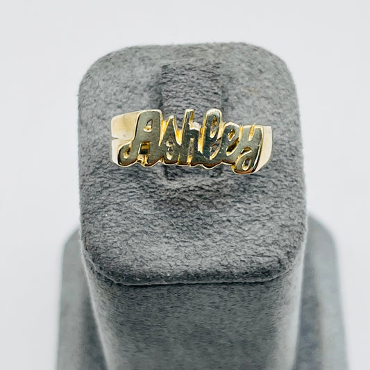 14k Gold Custom Name Ring