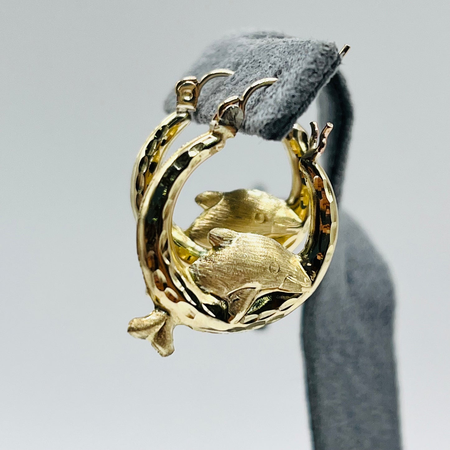 10K Gold Dolphin Hoops (sm)