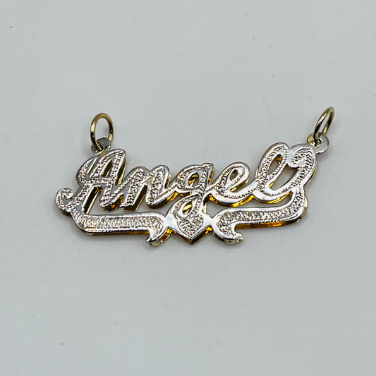 10K Gold Two Tone Double Nameplate