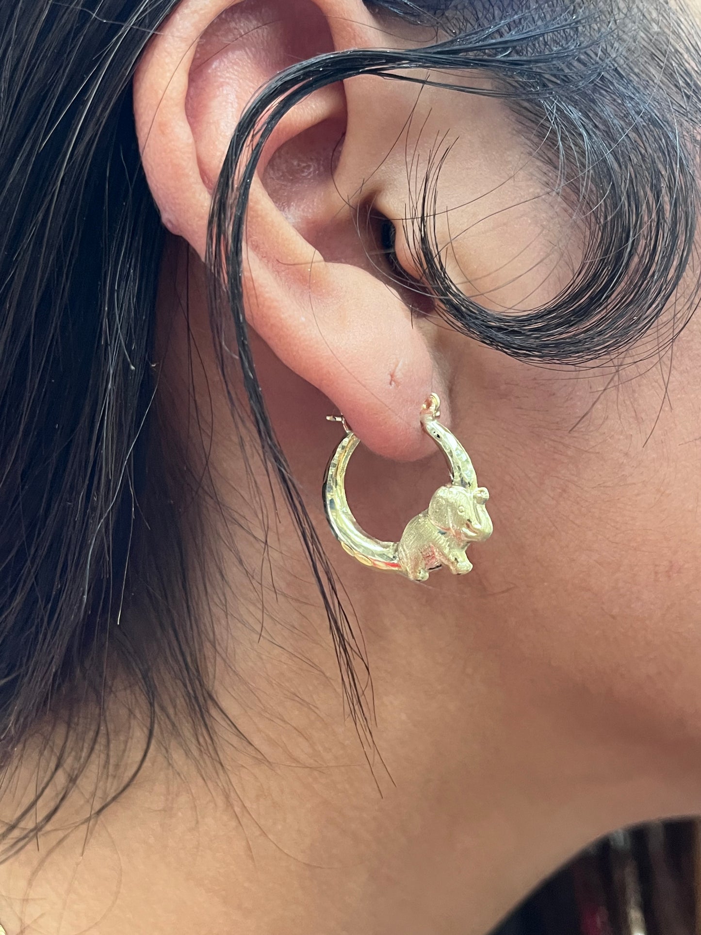 10K Gold Dolphin Hoops (sm)