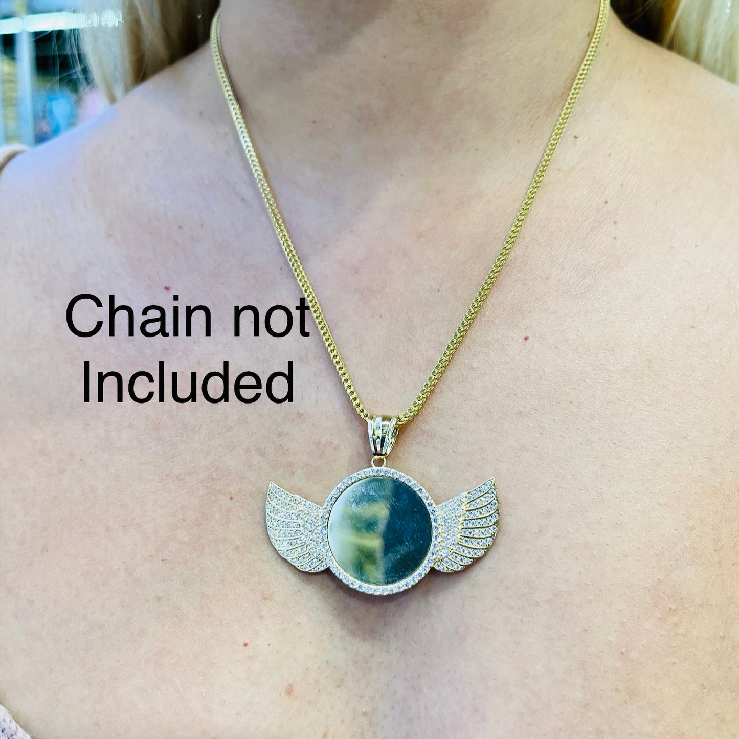 10K GoldAngel Wing Picture Pendant (Sm)