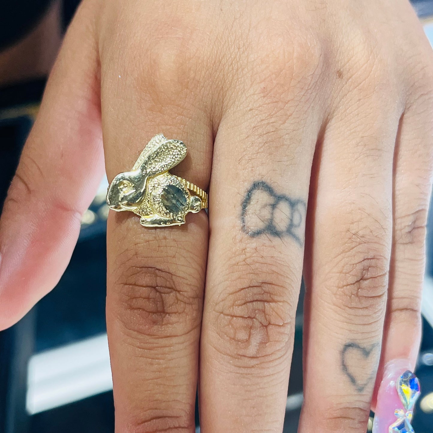 10K Gold Rabbit Ring