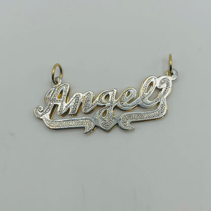 10K Gold Two Tone Double Nameplate