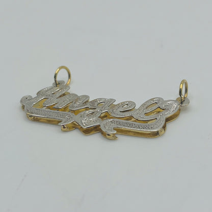 10K Gold Two Tone Double Nameplate