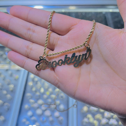 10K Gold High Polish Nameplate (custom)