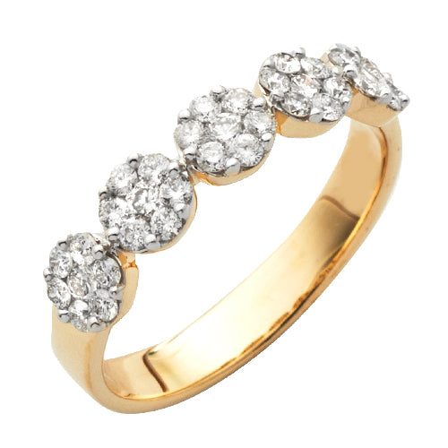 14k Gold Natural Diamond Château Brilliance Ring