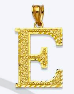 10K Gold Classic Initial Charm (med)