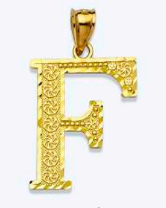 10K Gold Classic Initial Charm (med)