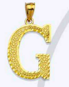 10K Gold Classic Initial Charm (med)