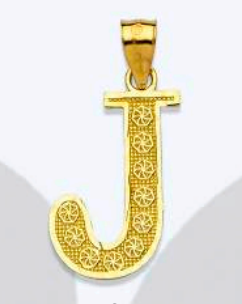 10K Gold Classic Initial Charm (med)