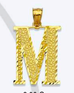 10K Gold Classic Initial Charm (med)