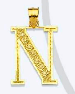 10K Gold Classic Initial Charm (med)