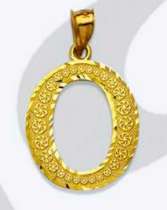 10K Gold Classic Initial Charm (med)